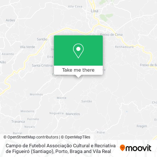 Campo de Futebol Associação Cultural e Recriativa de Figueiró (Santiago) map
