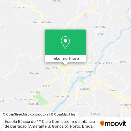 Escola Básica do 1º Ciclo Com Jardim de Infância de Barracão (Amarante S. Gonçalo) map