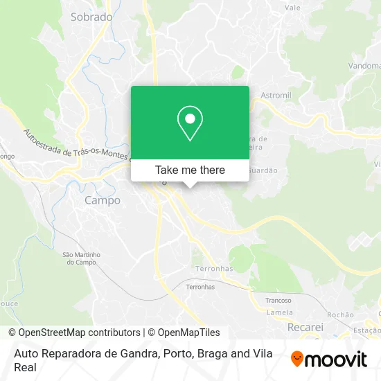 Auto Reparadora de Gandra map