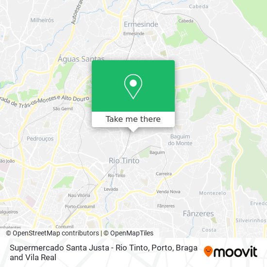 Supermercado Santa Justa - Rio Tinto map