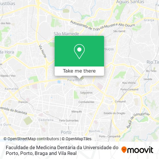Faculdade de Medicina Dentária da Universidade do Porto map