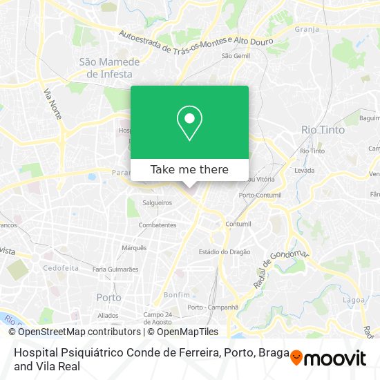 Hospital Psiquiátrico Conde de Ferreira map