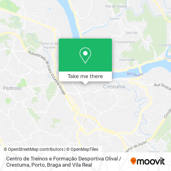 Centro de Treinos e Formação Desportiva Olival / Crestuma mapa