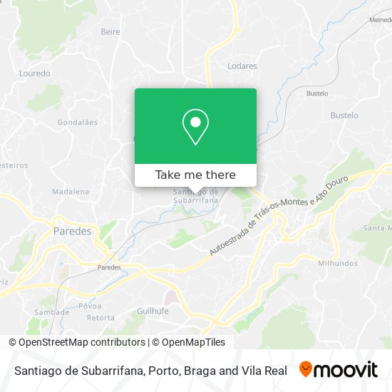 Santiago de Subarrifana mapa