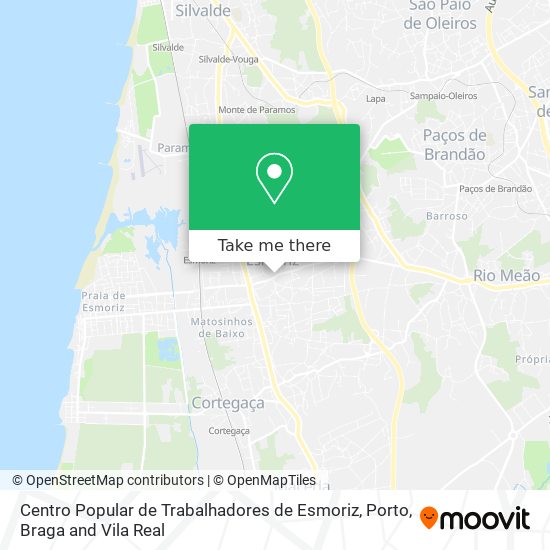 Centro Popular de Trabalhadores de Esmoriz map