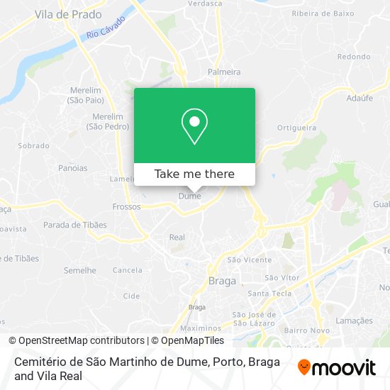 Cemitério de São Martinho de Dume mapa