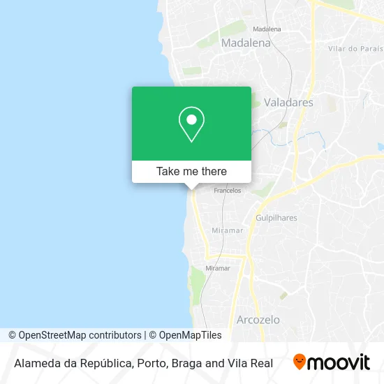 Alameda da República map