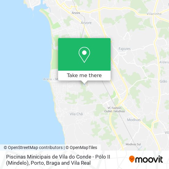 Piscinas Minicipais de Vila do Conde - Pólo II (Mindelo) map