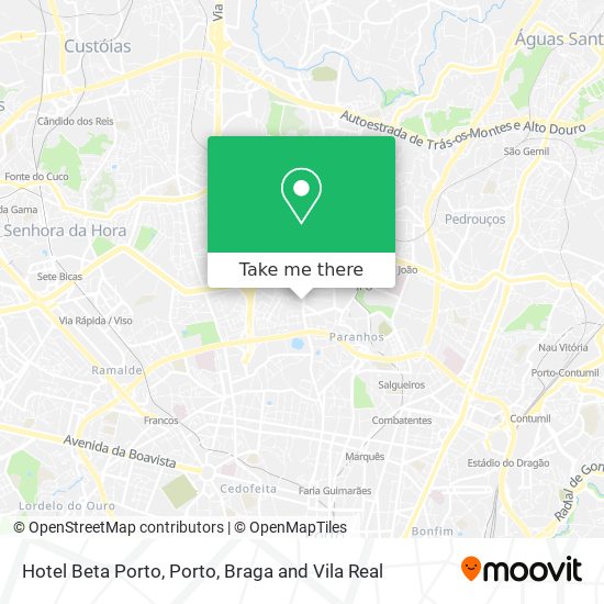 Hotel Beta Porto map