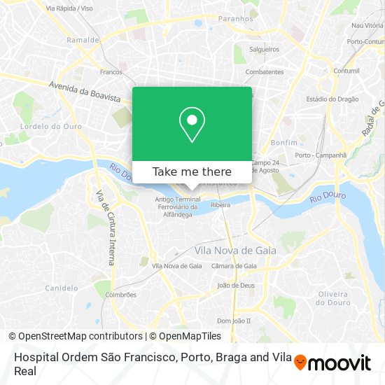 Hospital Ordem São Francisco map