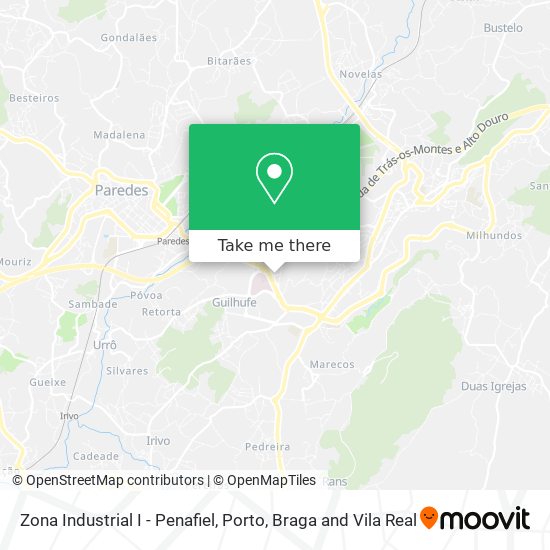 Zona Industrial I - Penafiel mapa