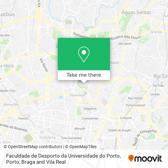Faculdade de Desporto da Universidade do Porto map