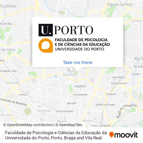 Faculdade de Psicologia e Ciências da Educação da Universidade do Porto map