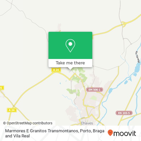 Marmores E Granitos Transmontanos map