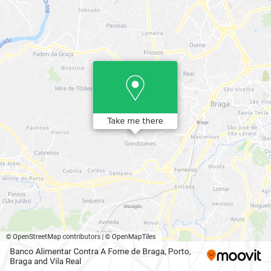 Banco Alimentar Contra A Fome de Braga map