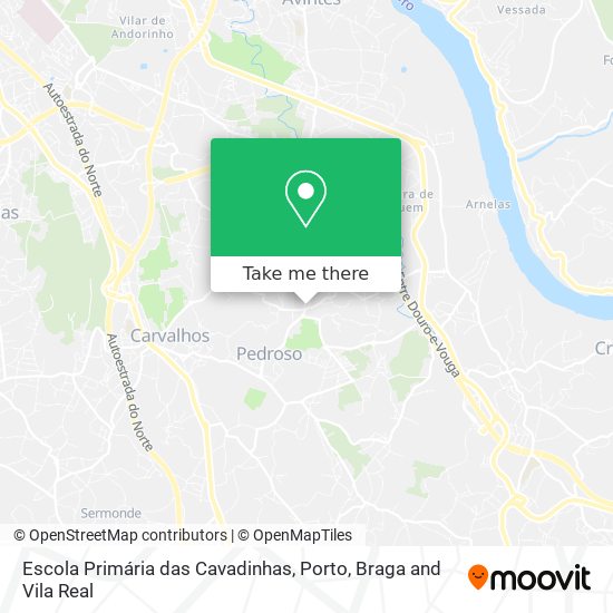 Escola Primária das Cavadinhas mapa