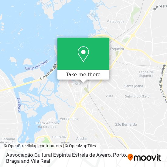 Associação Cultural Espírita Estrela de Aveiro map