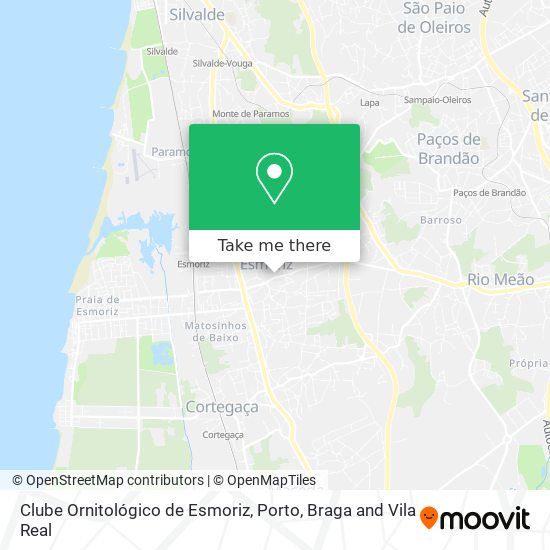 Clube Ornitológico de Esmoriz mapa