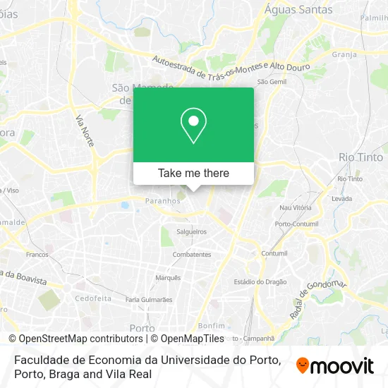 Faculdade de Economia da Universidade do Porto mapa