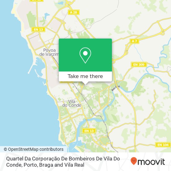 Quartel Da Corporação De Bombeiros De Vila Do Conde map