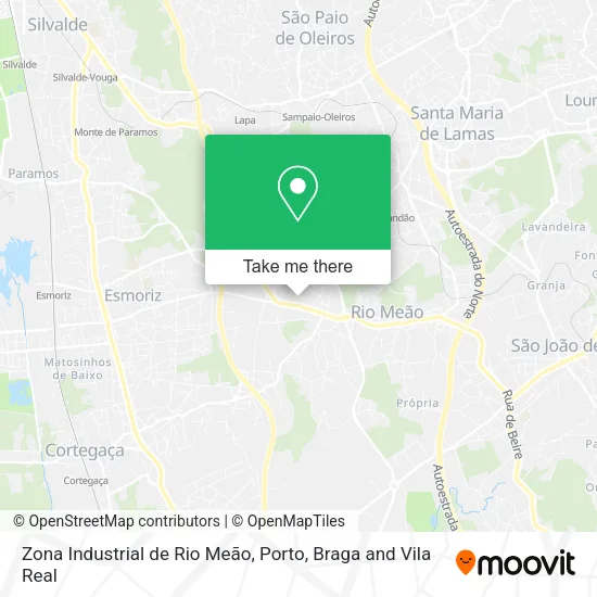 Zona Industrial de Rio Meão mapa