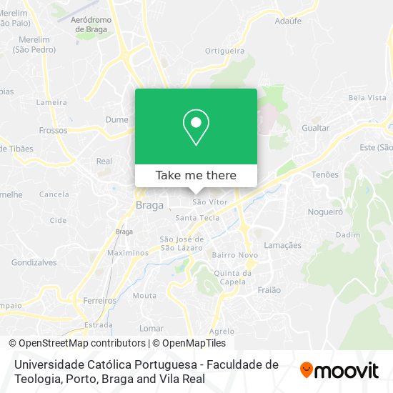 Universidade Católica Portuguesa - Faculdade de Teologia mapa