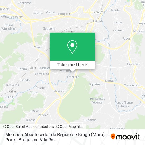 Mercado Abastecedor da Região de Braga (Marb) mapa