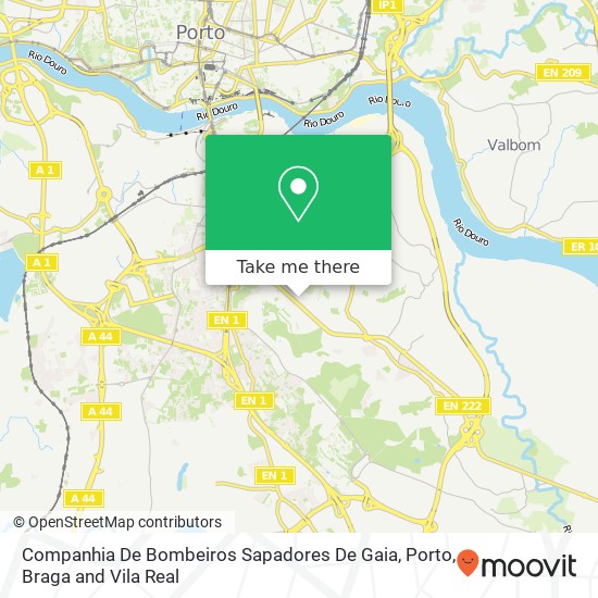 Companhia De Bombeiros Sapadores De Gaia map