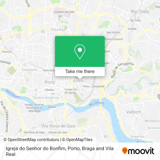 Igreja do Senhor do Bonfim mapa