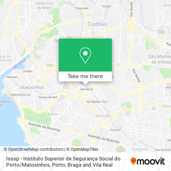 Isssp - Instituto Superior de Segurança Social do Porto / Matosinhos map
