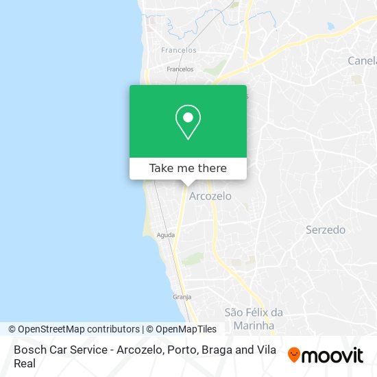 Bosch Car Service - Arcozelo map