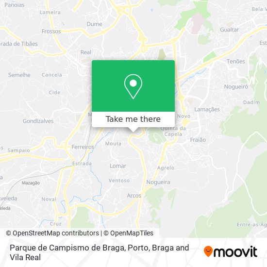 Parque de Campismo de Braga map