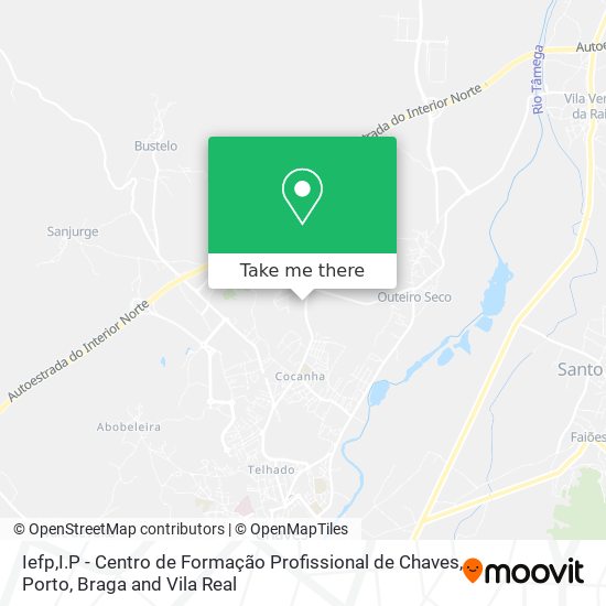Iefp,I.P - Centro de Formação Profissional de Chaves map