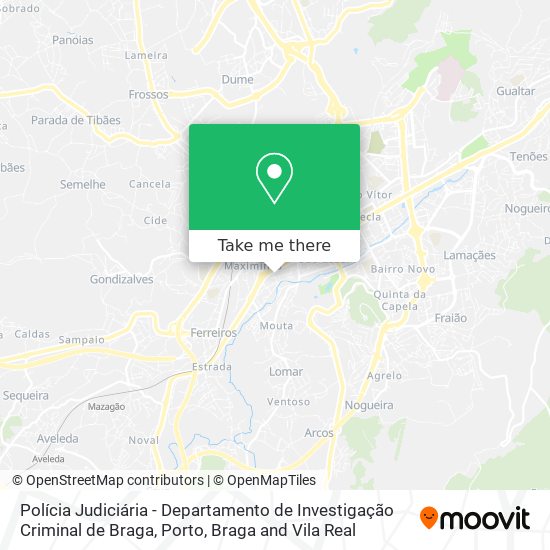 Polícia Judiciária - Departamento de Investigação Criminal de Braga map