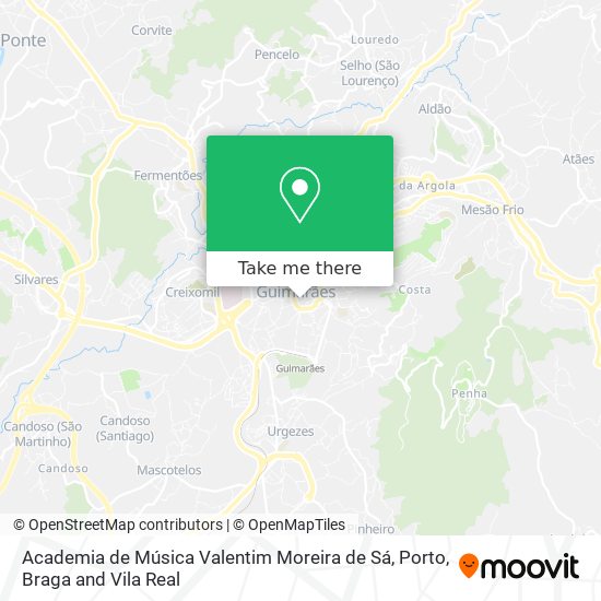 Academia de Música Valentim Moreira de Sá mapa