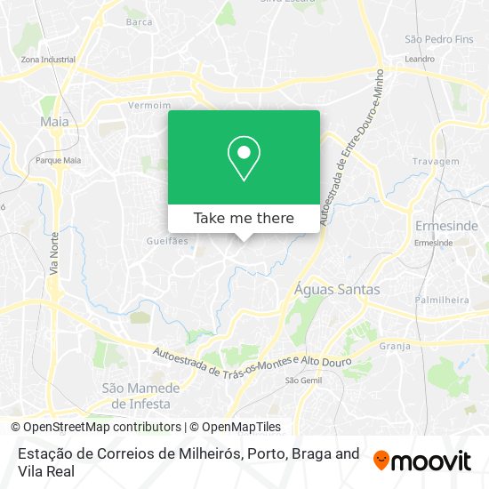 Estação de Correios de Milheirós map