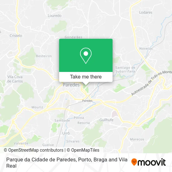 Parque da Cidade de Paredes map