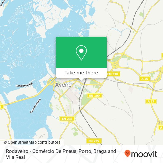 Rodaveiro - Comércio De Pneus map