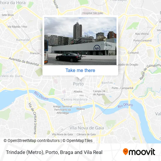 Trindade (Metro) map