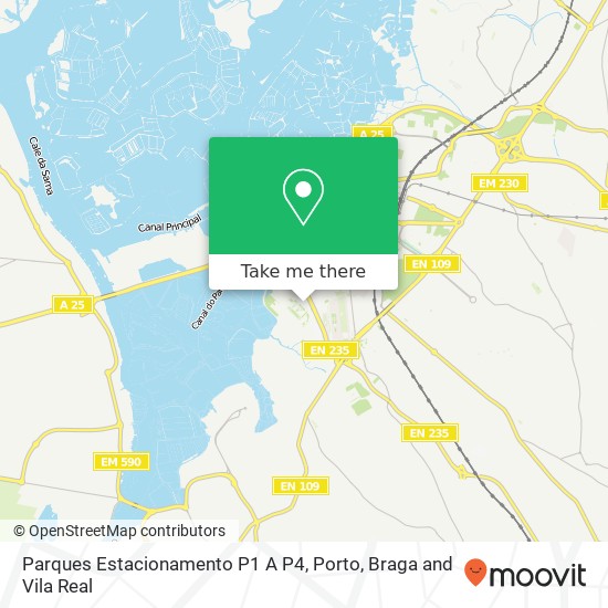 Parques Estacionamento P1 A P4 mapa