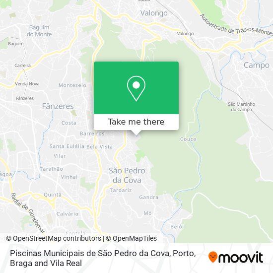 Piscinas Municipais de São Pedro da Cova map