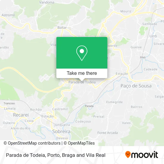 Parada de Todeia map