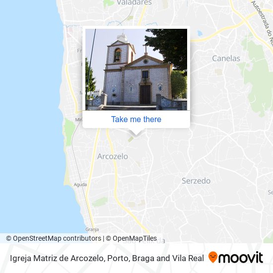 Igreja Matriz de Arcozelo map