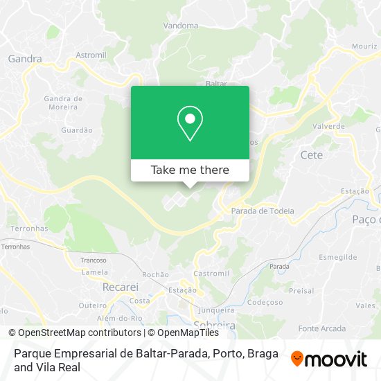 Parque Empresarial de Baltar-Parada mapa