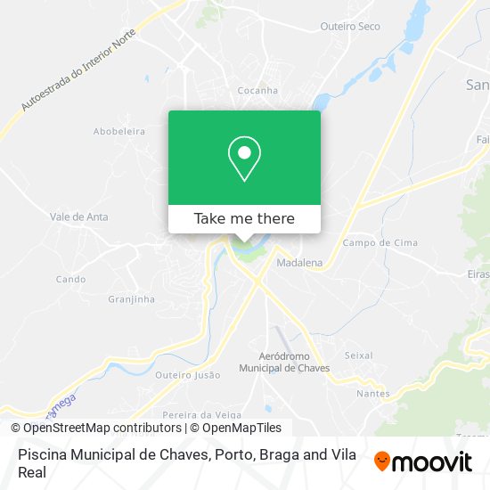 Piscina Municipal de Chaves map