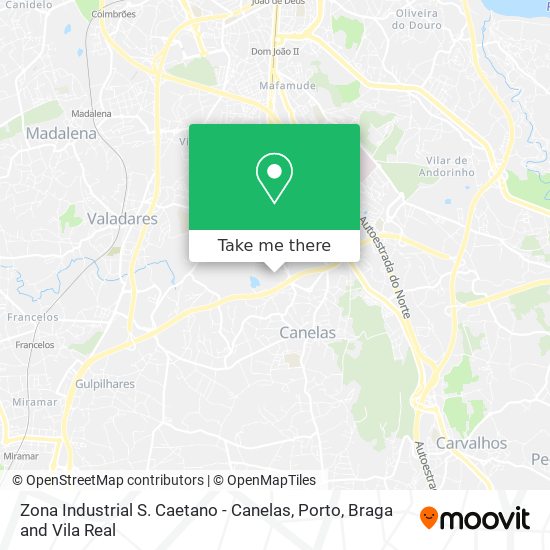 Zona Industrial S. Caetano - Canelas map