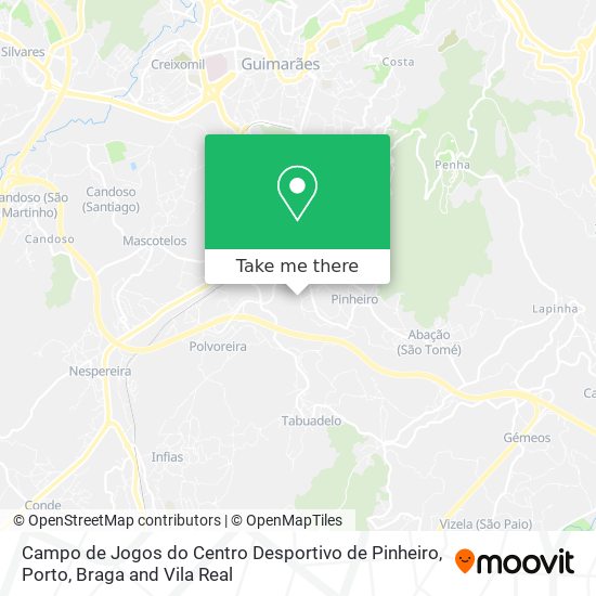 Campo de Jogos do Centro Desportivo de Pinheiro mapa