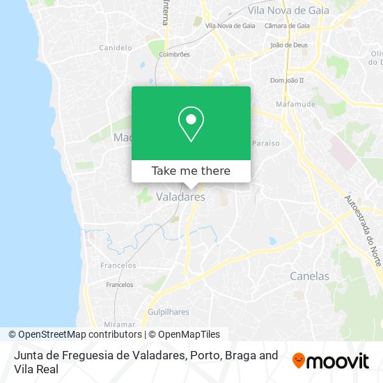 Junta de Freguesia de Valadares map