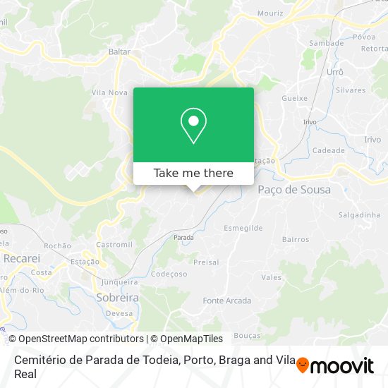 Cemitério de Parada de Todeia map