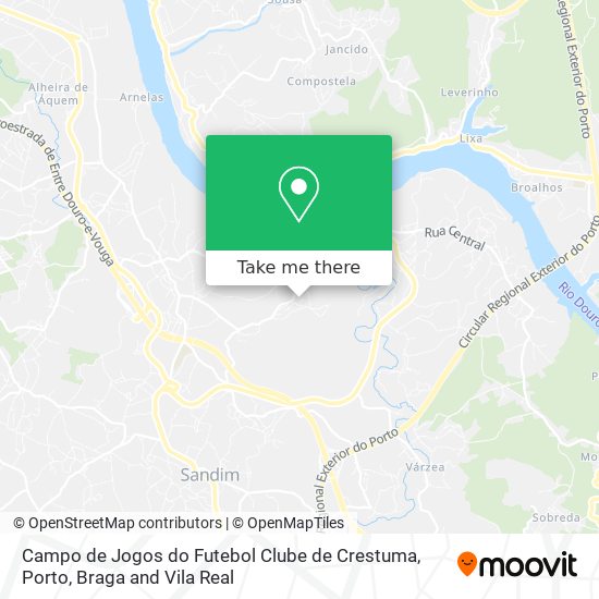 Campo de Jogos do Futebol Clube de Crestuma map